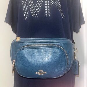 Coach Court Belt Bag in Peacock Blue